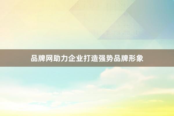 品牌网助力企业打造强势品牌形象